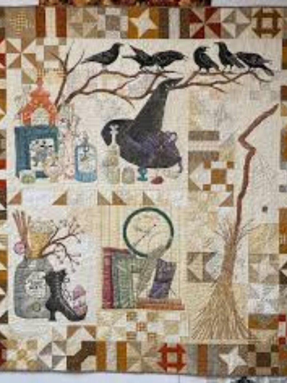 Crab-apple Hill Witchy Machine Quilting Pattern Calendula Patterdrip's Cottage